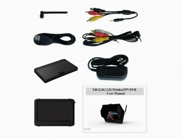 2.4G Wireless Borescope Inspection Camera With 5 inch Mini DVR Battery Powered