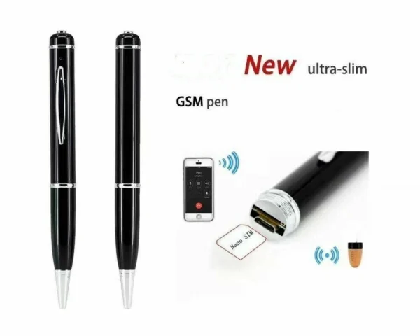 1 GSM ID Pen Induction Receiver Transmitter + Invisible Wireless In-ear Spy Earpiece Set
