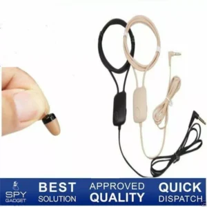 1 Inductive Neckloop + Wireless Hidden Secret Micro In-ear Spy Earpiece For Mobile Phone