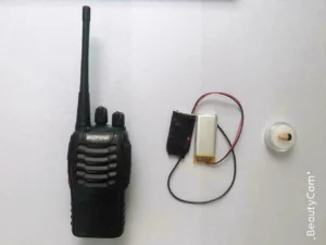 Full Set Walkie Talkie Wireless Spy Bug Receiver Transmitter With Micro In-ear Spy Earpiece