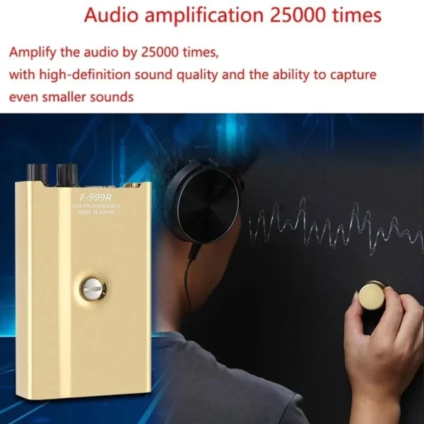 1 F999R Audio High Sensitive Pickup Wall Microphone Device CONTACT/PROBE Amplifier