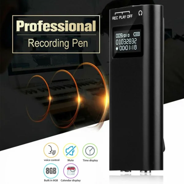 1 16GB LCD Mini Spy Audio Recorder Voice Activated Listening Device 96 Hours