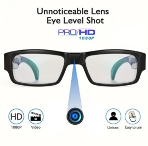 1080P HD Glasses Spy Camera Pinhole Video Recoder With 32GB Memory Card