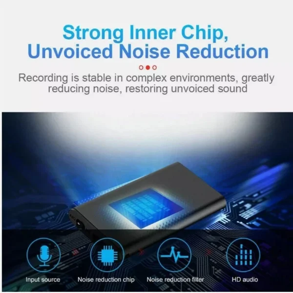 10 Audio Recorder Device | Secret Spy Voice Recorder | Mini Magnetic Recorder Black 16GB