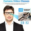 10 1080P HD Glasses Spy Camera Pinhole Video Recoder With 32GB Memory Card