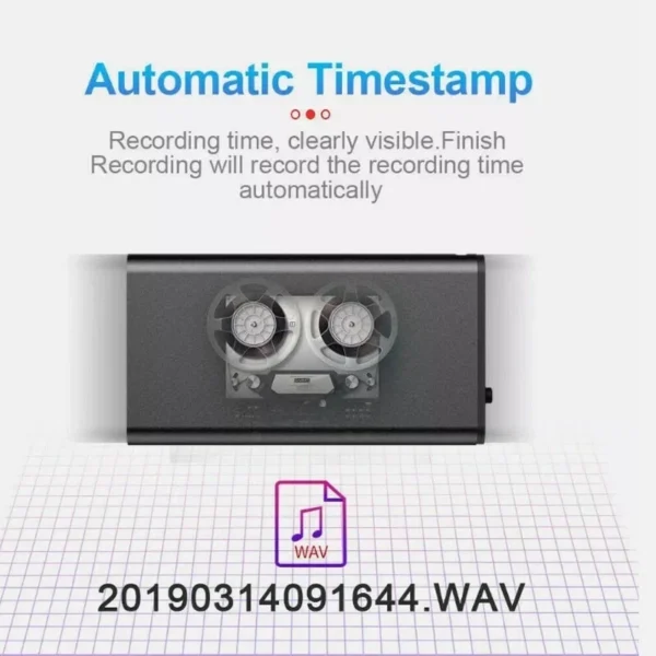 11 Audio Recorder Device | Secret Spy Voice Recorder | Mini Magnetic Recorder Black 16GB