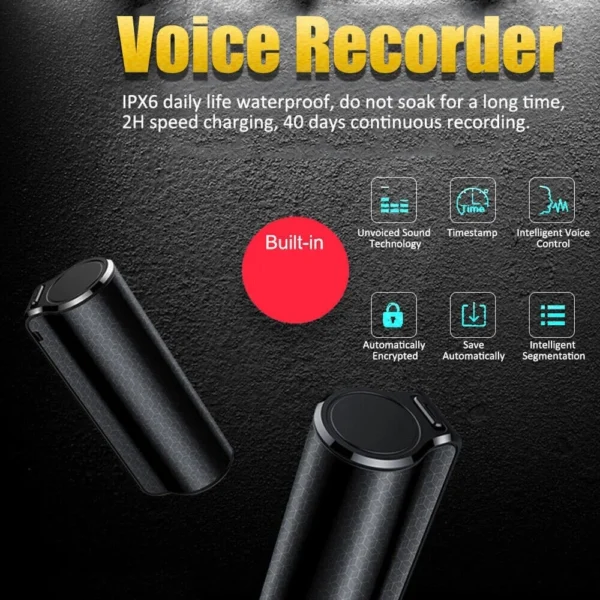12 32GB Digital Voice Activated Recorder Mini Secret Spy Audio Recording Device
