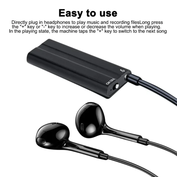 Ultra Thin Mini Digital Voice Recorder Super Sensitive Microphone MP3 Player 8GB