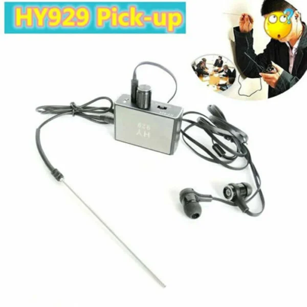 2 H929 High Sensitivity Wall Microphone Listen Through Voice Bug/Ear Listen Device