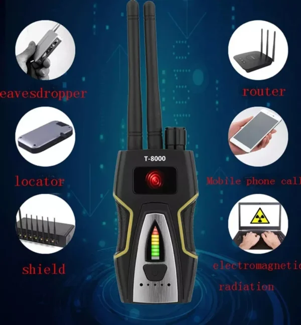 T8000 PRO RF BUG FREQUENCY SCANNER SWEEPER GPS GSM TRACKER FINDER DETECTOR NEW