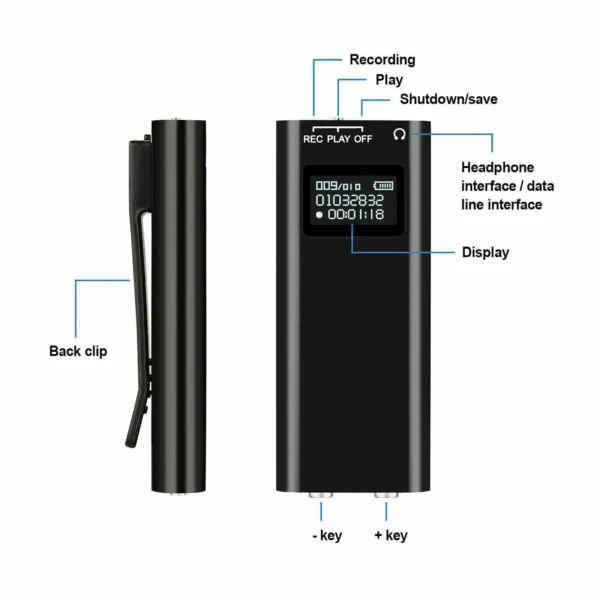 3 16GB LCD Mini Spy Audio Recorder Voice Activated Listening Device 96 Hours