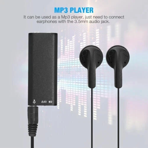 Mini Spy Audio Voice Recorder Listening Device 96 Hours 16GB Bug Recording NEW