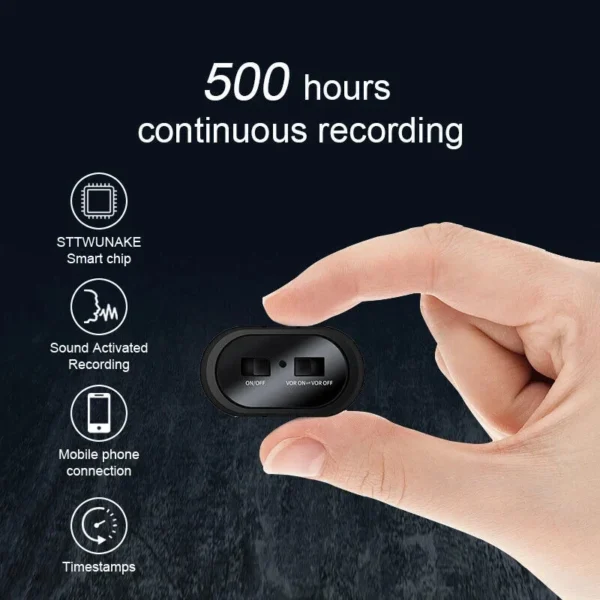 100 Hours Recording Mini Voice Activated Recorder Hidden Spy Listening Device 32GB