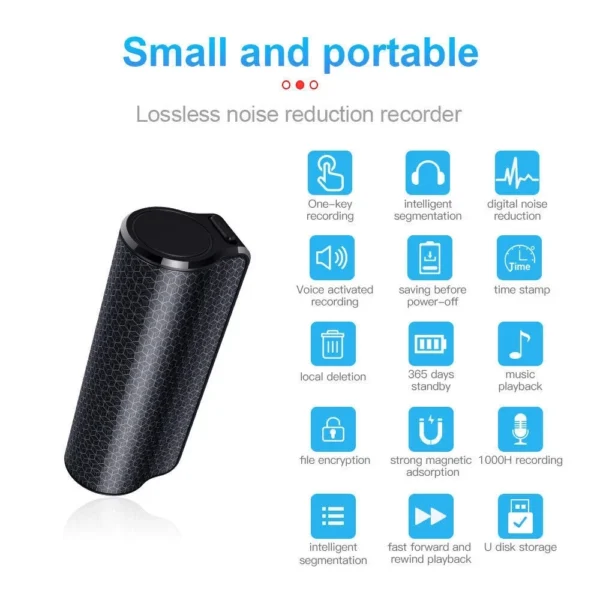 3 32GB Digital Voice Activated Recorder Mini Secret Spy Audio Recording Device