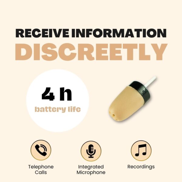 4 Mini Hidden Spy Earphone Wireless Earpiece Headset Microphone Detection