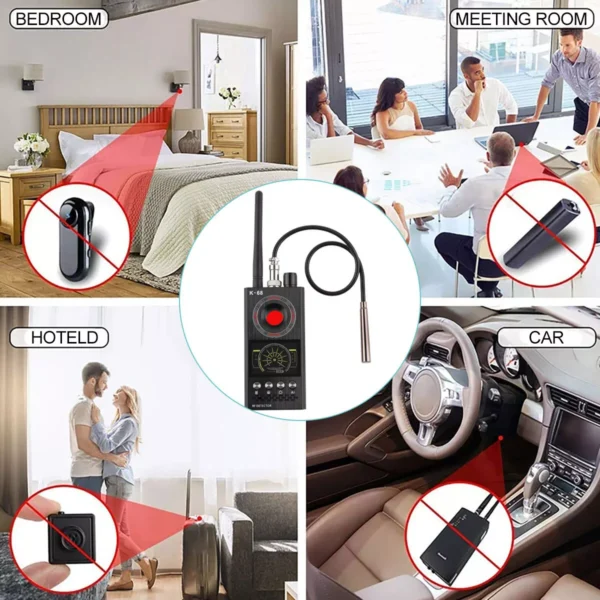 K68 Anti-Spy Scanner Detector RF Camera GSM Audio Bug Finder Signal Tracker