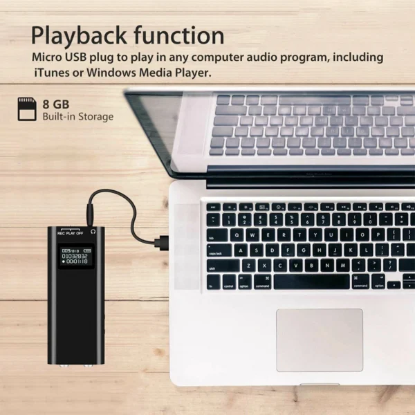 6 16GB LCD Mini Spy Audio Recorder Voice Activated Listening Device 96 Hours