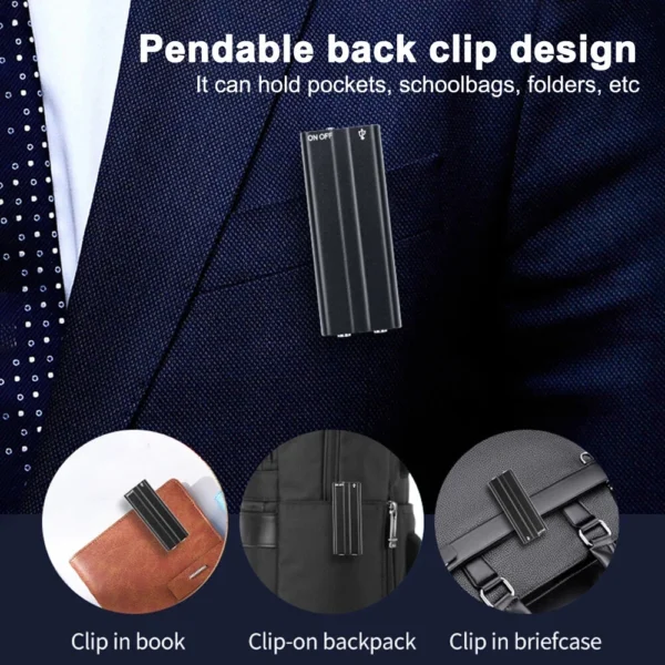 Ultra Thin Mini Digital Voice Recorder Super Sensitive Microphone MP3 Player 8GB