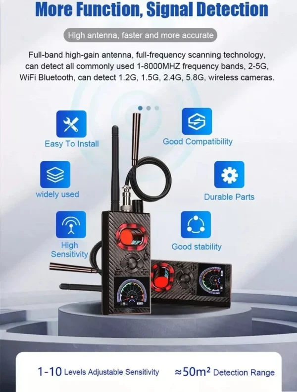 6 K99 Hidden Camera Detector Bug GPS Detector RF Signal Finder Safeguards NEW!!