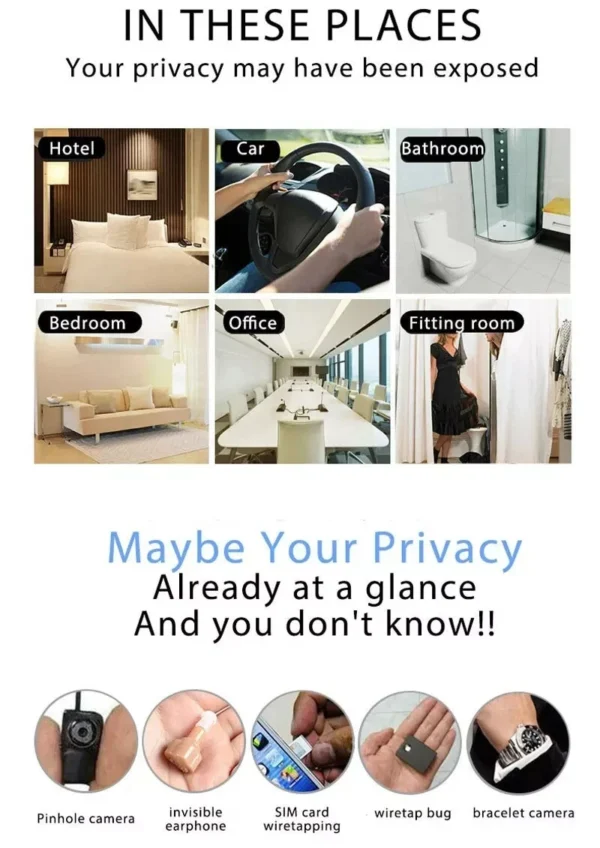 8 K99 Hidden Camera Detector Bug GPS Detector RF Signal Finder Safeguards NEW!!