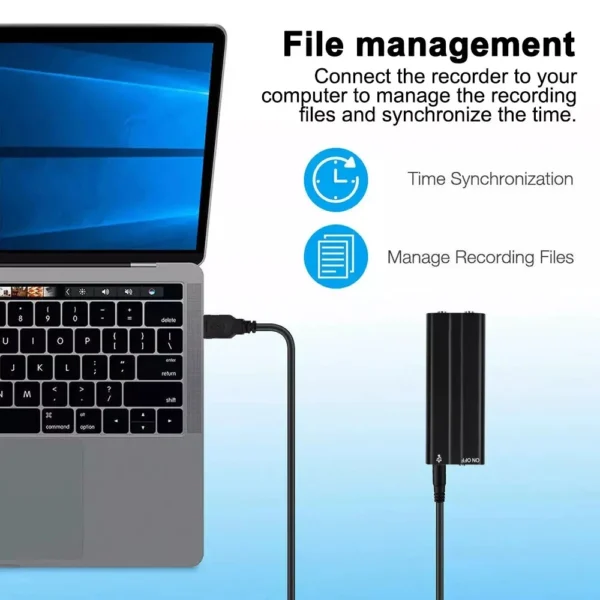 Ultra Thin Mini Digital Voice Recorder Super Sensitive Microphone MP3 Player 8GB