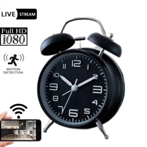 1080P HD Wifi IP Hidden Alarm Clock Security Spy Camera Portable Video Recorder-Support APP Remote Viewing