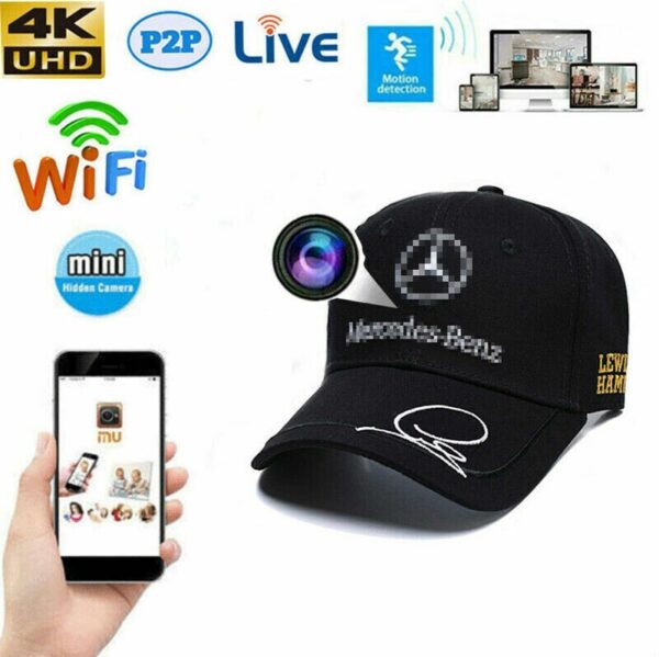1 1080P HD Wireless P2P Hidden Spy Camera Cap Design Video Recorder APP Viewing