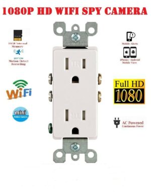 1080P HD WIFI IP Hidden AC Receptacle Wall Outlet Security Spy Micro Camera--Support APP Real-time Viewing