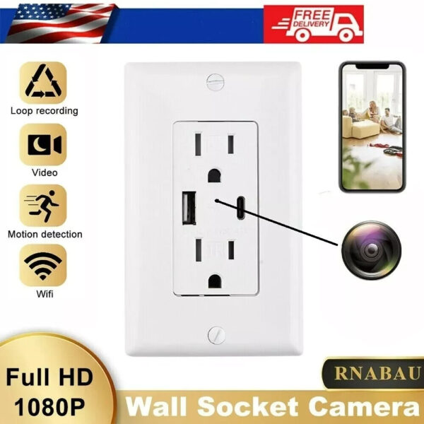 1080P HD Wireless IP Hidden Security Surveillance Camera Spy Video Recorder Motion Activation