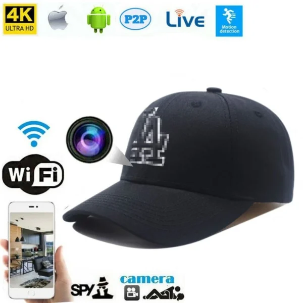 1080P HD Wireless P2P Hat Security Spy Camera  Hidden Video Recorder-Phone APP Real-time Viewing