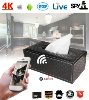 128GB 1080P HD Wifi IP Hidden Security Cameras Tissue Box Video Recorder Motion Alarm