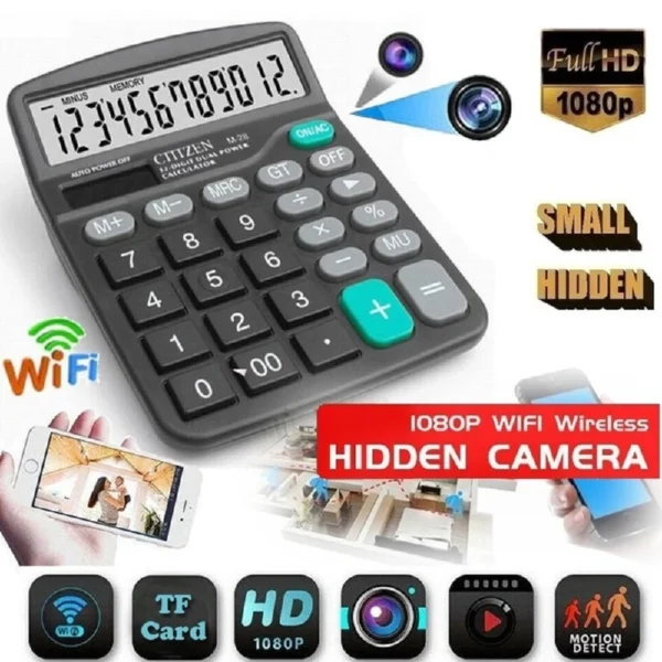 HD 1080P Wireless IP Calculator Hidden Security Spy Cameras Portable Video Recorder APP Viewing