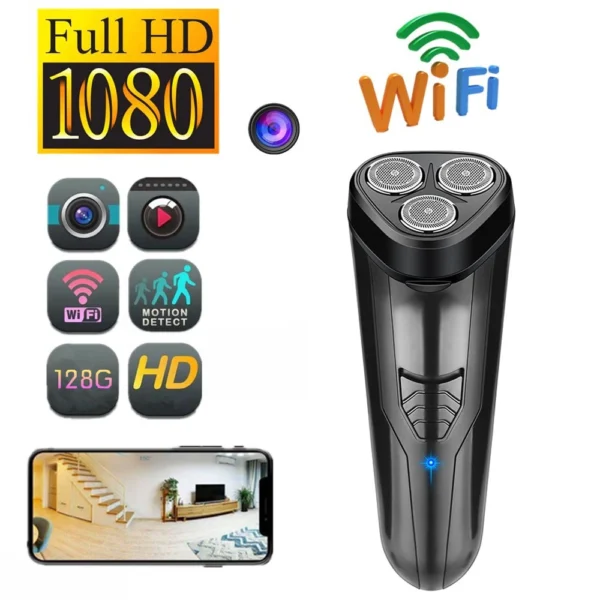 1 1080P HD Wireless IP Hidden Safe Spy Camera Portable Shaver Razor Video Recorder--Support APP Viewing