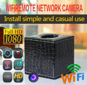 1080P HD Wireless WiFi IP Hidden Tissue Box Security SPY Camera Portable Video Recorder Motion Alarm