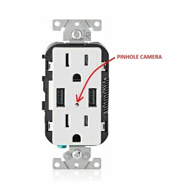 1080P HD Wireless WIFI IP Hidden AC Wall Outlet Pinhole Camera Security Monitor Video Recorder--Socket Fully Functional