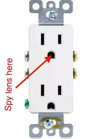 1080P HD Wifi IP Hidden Home Security Micro Spy Camera Wall AC Outlet Video Recorder New App