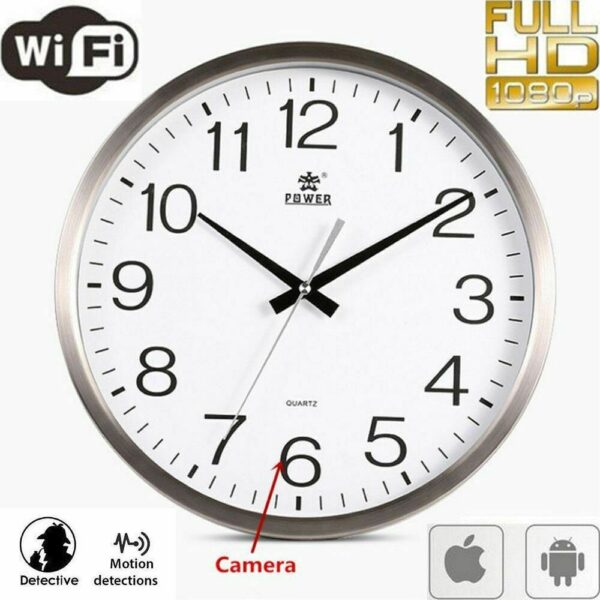 HD 1080P Wireless IP Hidden Wall Clock Security Spy Camera Movable Video Recorder Motion Detection