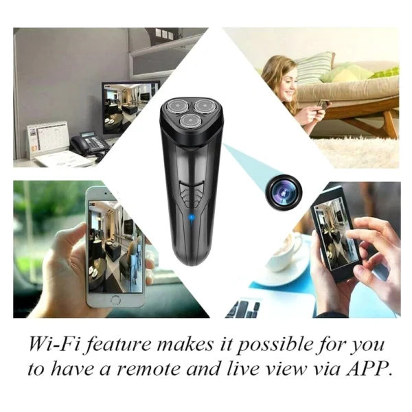 12 1080P HD Wireless IP Hidden Safe Spy Camera Portable Shaver Razor Video Recorder--Support APP Viewing