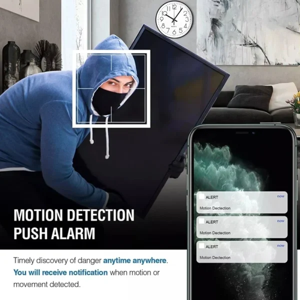 1080P HD Wireless IP Hidden Security Spy Camera Wall Clock Video Recorder,Support APP Viewing