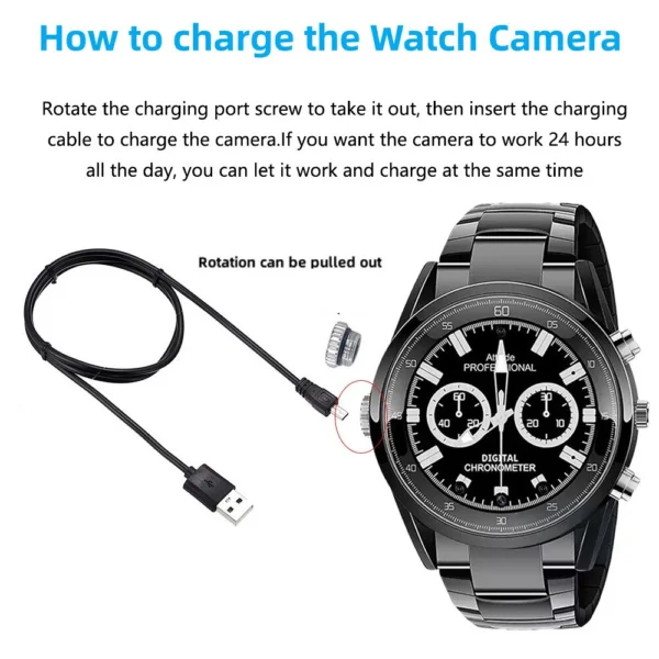 13 HD 1080P Micro Hidden Spy Camera Watch Video Recorder 32GB