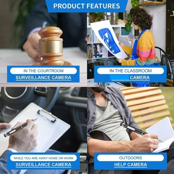 1080P HD Pen Spy Camera Hidden Video Recorder Mini Portable Micro Clip Pocket DVR 32GB