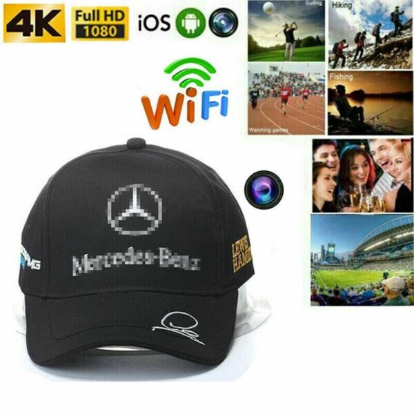 2 1080P HD Wireless P2P Hidden Spy Camera Cap Design Video Recorder APP Viewing