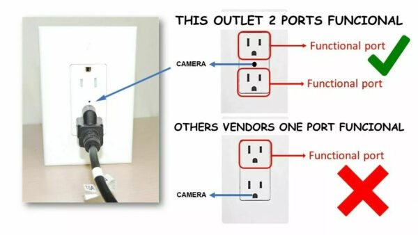 1080P HD WIFI IP Hidden Wall AC Outlet Security Spy Camera Monitor Cam With 32 GB Memory Card1080P HD WIFI IP Hidden Wall AC Outlet Security Spy Camera Monitor Cam With 32 GB Memory Card