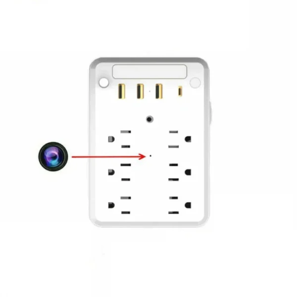 1080P HD Wifi IP Hidden Security Cameras Socket Station Adapter Video Recorder 128GB