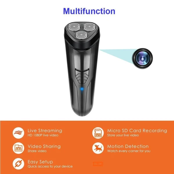 2 1080P HD Wireless IP Hidden Safe Spy Camera Portable Shaver Razor Video Recorder--Support APP Viewing