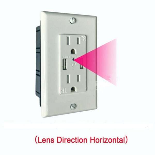 1080P HD Wireless WIFI IP Hidden AC Wall Outlet Pinhole Camera Security Monitor Video Recorder--Socket Fully Functional