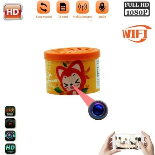 1080P HD WIFI IP Mini Secret Spy Camera Air Freshener Video recorder Motion Alarm 32GB
