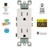 4 1080P HD Wireless WIFI IP Hidden AC Wall Outlet Camera Home Security Monitor Video--Support APP Real-time Viewing