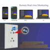 4 1080P HD Wireless IP Hidden Security Pinhole Camera Spy Wall AC Outlet Video Recorder--Support APP Real-time Viewing