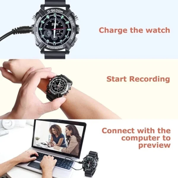 1080P HD Watch Hidden Spy Camera Portable Miniature Video Recorders 32GB